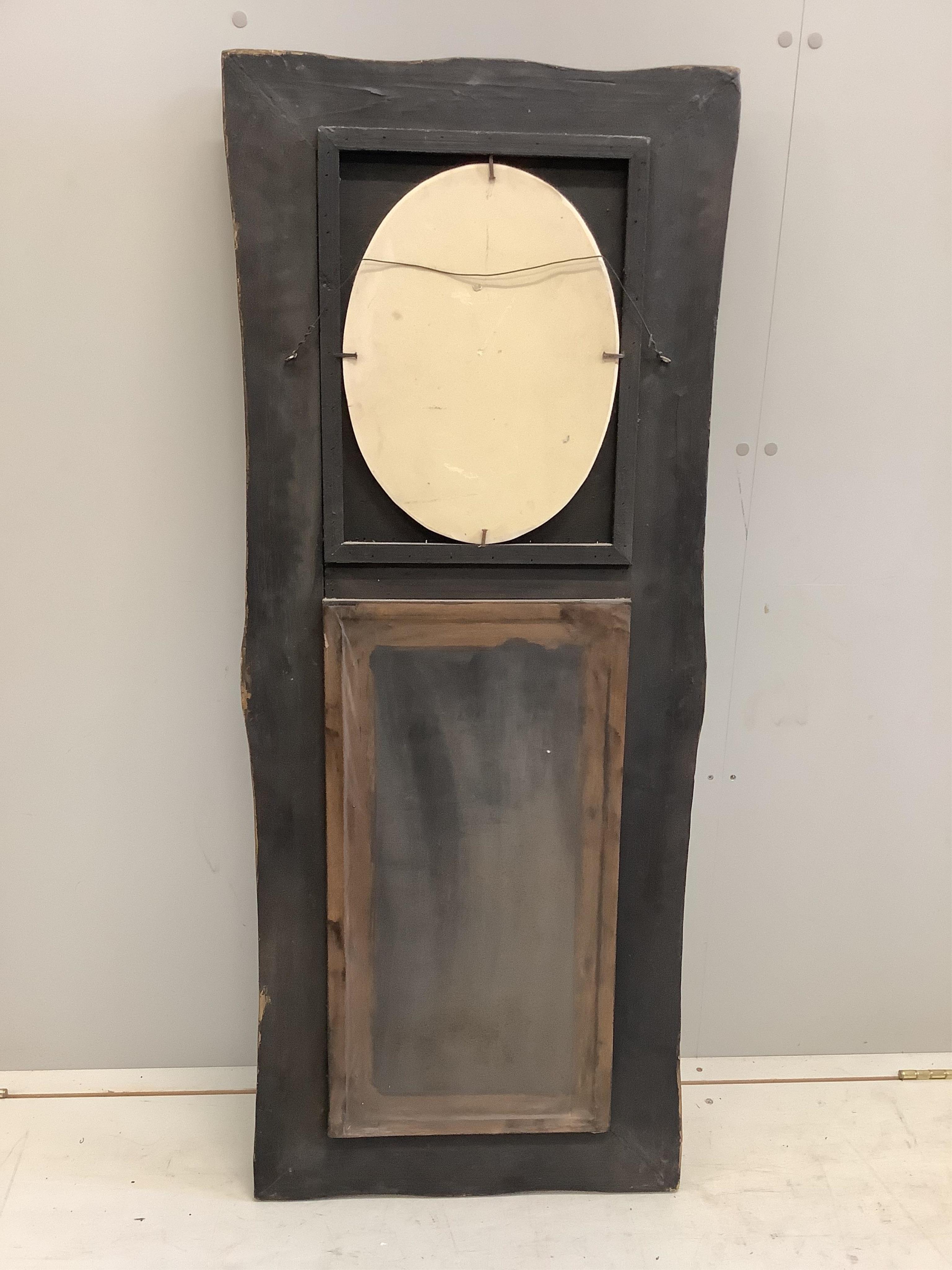 A Victorian style gilt composition and faux marble wall mirror, width 52cm, height 132cm